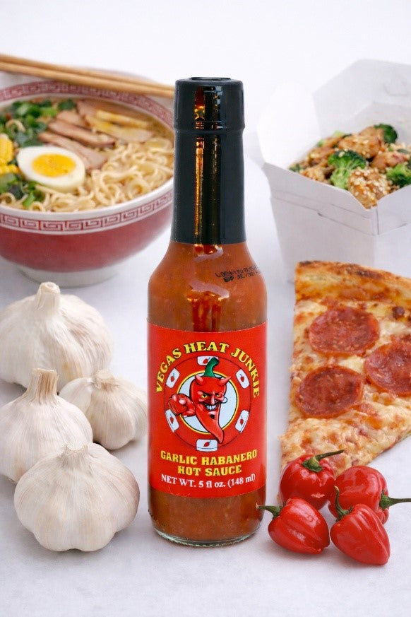Vegas Heat Junkie Garlic Habanero Pepper Sauce