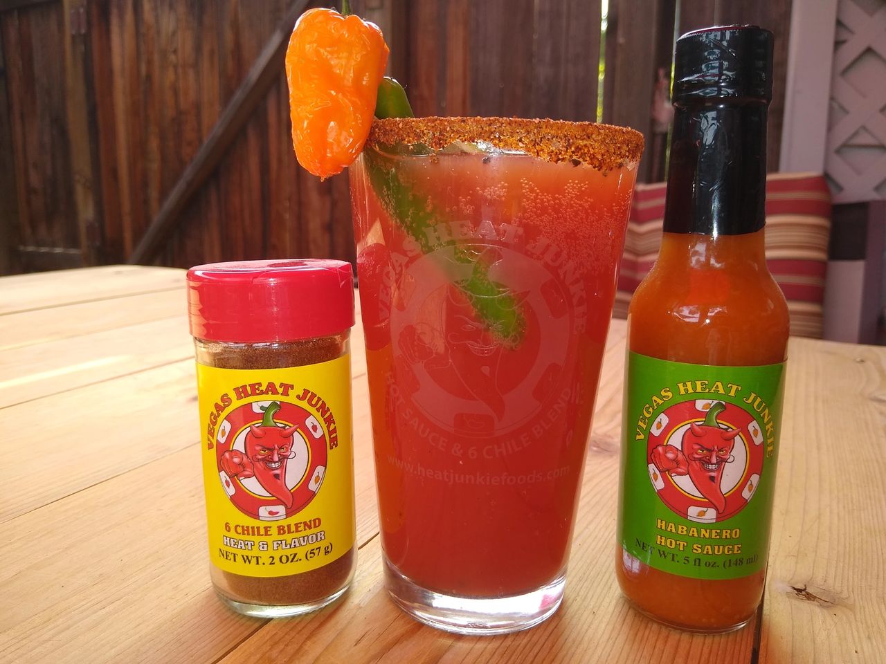 Vegas Heat Junkie Habanero Hot Sauce Michelada