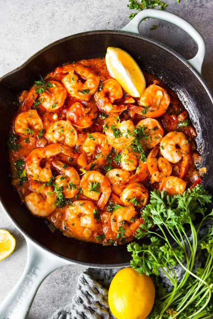 Vegas Heat Junkie Portuguese Shrimp Mozambique